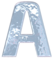 Blue ice alphabet png