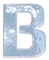 Blue ice alphabet png