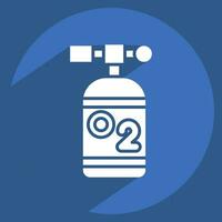 Icon Oxygen Tank. related to Biochemistry symbol. long shadow style. simple design editable. simple illustration vector