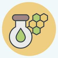 Icon Chlorophyll. related to Biochemistry symbol. color mate style. simple design editable. simple illustration vector