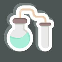 Sticker Chemical Experiments. related to Biochemistry symbol. simple design editable. simple illustration vector