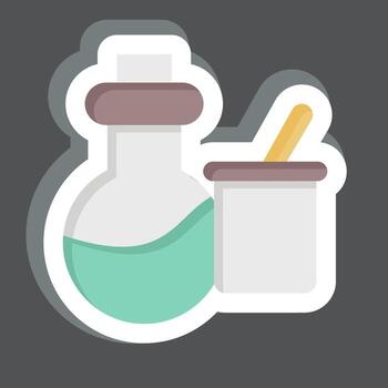 Sticker Science Instruments. related to Biochemistry symbol. simple design editable. simple illustration vector