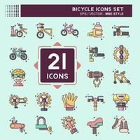 icono conjunto bicicleta relacionado a pasatiempo símbolo. mbe estilo. sencillo diseño editable. sencillo ilustración vector