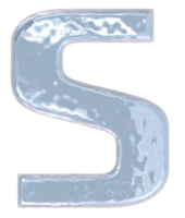 Blue ice alphabet png