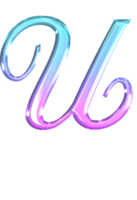 Glossy gradient alphabet png