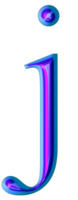 azul iridescente alfabeto png