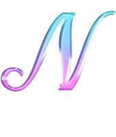 Glossy gradient alphabet png