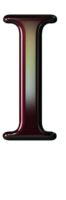 Glossy burgundy alphabet png