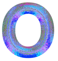 holographique métallique alphabet png