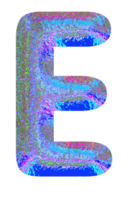 Holographic metallic alphabet png