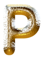 Silber Gold metallisch Alphabet png