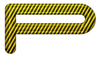 Yellow black danger alphabet png