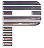 Gradient lila metallisch Alphabet png