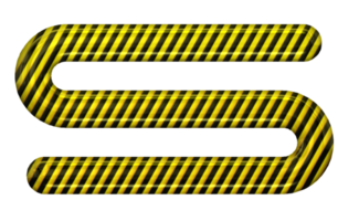 Yellow black danger alphabet png