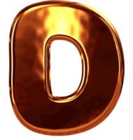 Gold metallisch Alphabet png