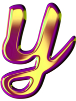 lila golden Alphabet png