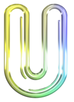 Glossy gradient neon alphabet png