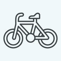 Icon Bike related to Bicycle symbol. line style. simple design editable. simple illustration vector