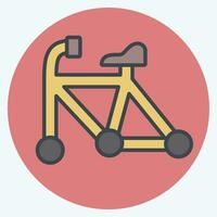 Icon Frame related to Bicycle symbol. color mate style. simple design editable. simple illustration vector