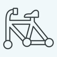 Icon Frame related to Bicycle symbol. line style. simple design editable. simple illustration vector