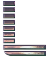 Gradient lila metallisch Alphabet png