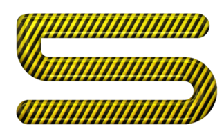 Yellow black danger alphabet png