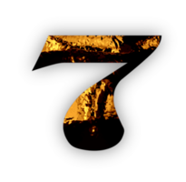 d'oro lettere e numeri png