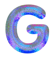 holographisch metallisch Alphabet png