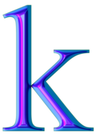 bleu iridescent alphabet png