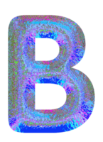 holographique métallique alphabet png