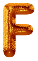 d'or métallique alphabet png