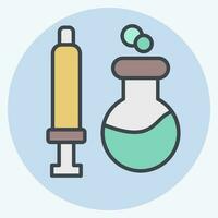 Icon Chemical Syringes. related to Biochemistry symbol. color mate style. simple design editable. simple illustration vector