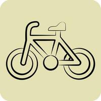 icono bicicleta relacionado a bicicleta símbolo. mano dibujado estilo. sencillo diseño editable. sencillo ilustración vector