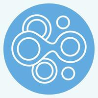 Icon Cells. related to Biochemistry symbol. blue eyes style. simple design editable. simple illustration vector
