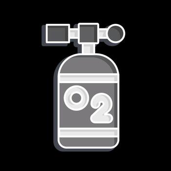 Icon Oxygen Tank. related to Biochemistry symbol. glossy style. simple design editable. simple illustration vector