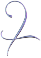 iridescent frisé alphabet png