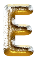 Silver gold metallic alphabet png