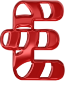 rot glänzend Süßigkeiten Stock Alphabet png