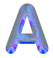 holografiska metallisk alfabet png