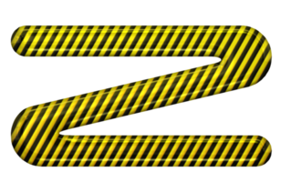 amarelo Preto Perigo alfabeto png