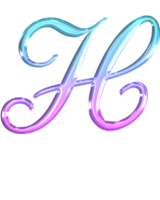 glänzend Gradient Alphabet png