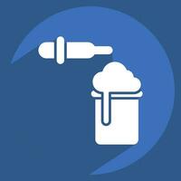 Icon Chemical Reaction. related to Biochemistry symbol. long shadow style. simple design editable. simple illustration vector
