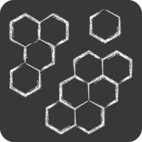 Icon Molecular. related to Biochemistry symbol. chalk Style. simple design editable. simple illustration vector