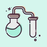 Icon Chemical Experiments. related to Biochemistry symbol. MBE style. simple design editable. simple illustration vector