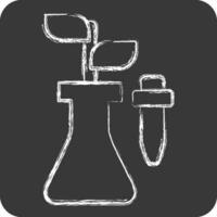 Icon Bio Technology. related to Biochemistry symbol. chalk Style. simple design editable. simple illustration vector