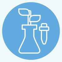 Icon Bio Technology. related to Biochemistry symbol. blue eyes style. simple design editable. simple illustration vector