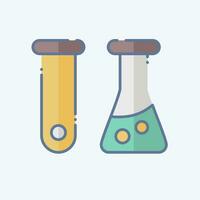 Icon Test Tube. related to Biochemistry symbol. doodle style. simple design editable. simple illustration vector