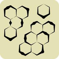 icono molecular. relacionado a bioquímica símbolo. mano dibujado estilo. sencillo diseño editable. sencillo ilustración vector