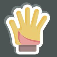 Sticker Glove related to Bicycle symbol. simple design editable. simple illustration vector