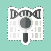 Sticker line cut Genetic Code. related to Biochemistry symbol. simple design editable. simple illustration vector